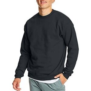 Hanes EcoSmart 3XL Black Crewneck Sweatshirt Fleece Pullover P1607